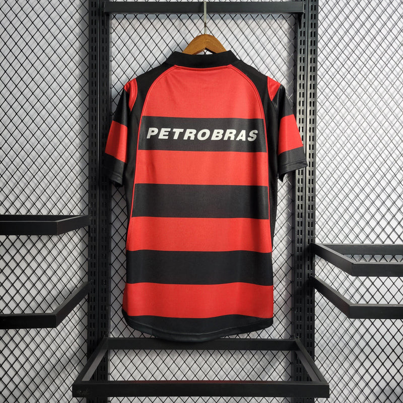 Camisa Flamengo Home 03/04 Retrô - Vermelha e Preta