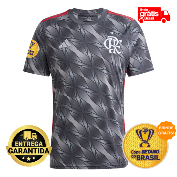 Camisa Flamengo Terceiro 24/25 | Personalização Grátis + Patch Copa do Brasil