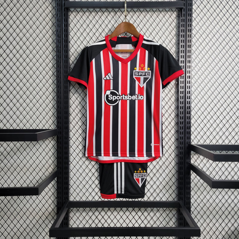 Conjunto São Paulo Infantil Segundo Uniforme (Calção + Camisa) 23/24