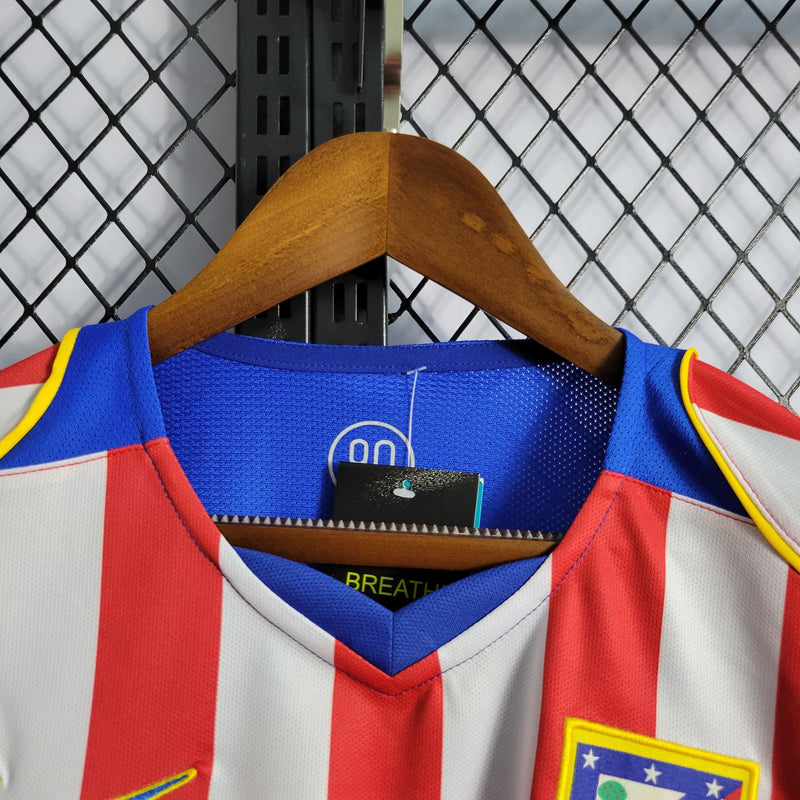 Camisa Atlético de Madrid Spider 04/05 Retrô - Branca e Vermelha