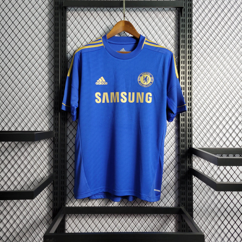 Camisa Chelsea Home 12/13 Retrô - Azul e Dourada