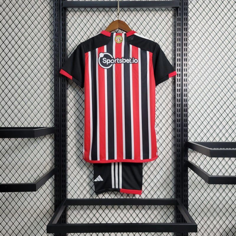 Conjunto São Paulo Infantil Segundo Uniforme (Calção + Camisa) 23/24