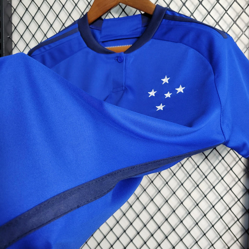 Camisa Cruzeiro Home 23/24 Feminina - Azul