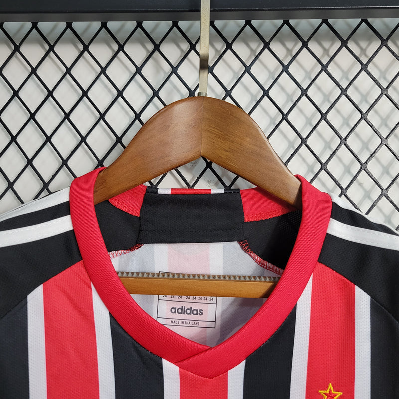 Conjunto São Paulo Infantil Segundo Uniforme (Calção + Camisa) 23/24