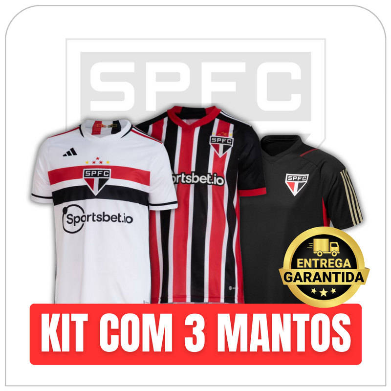 Kit 3 Camisas do São Paulo | Super Promo Fanatic Soberano Compre 2 e Leve 3 Mantos