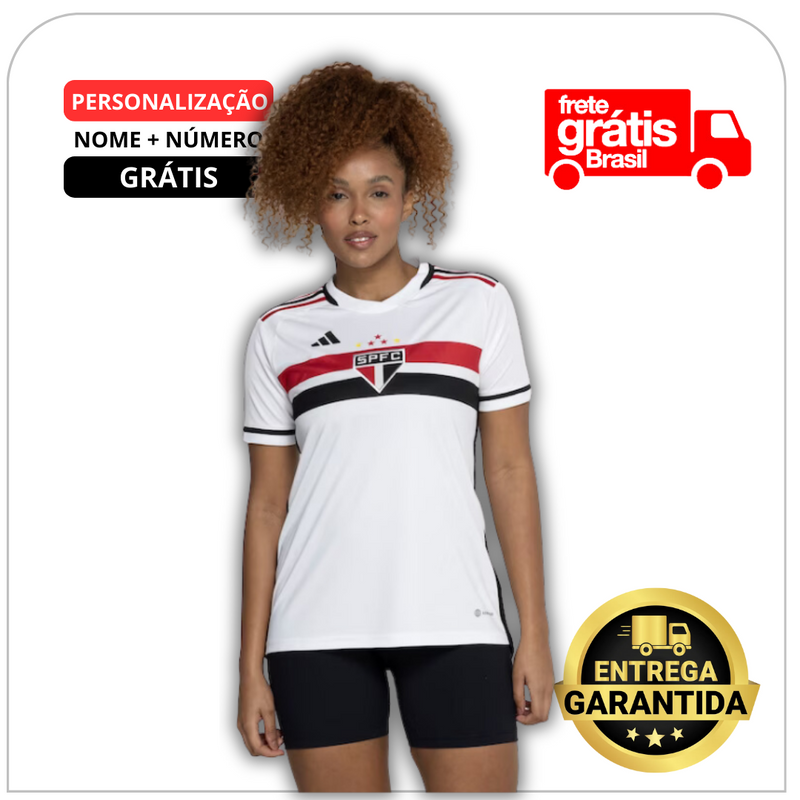 Camisa do São Paulo Feminina 23/24 com Personalização Grátis