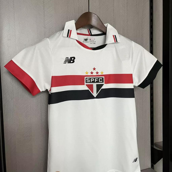 Conjunto São Paulo Infantojuvenil 24/25 (Calção + Camisa) + Personalização e Chaveiro Grátis