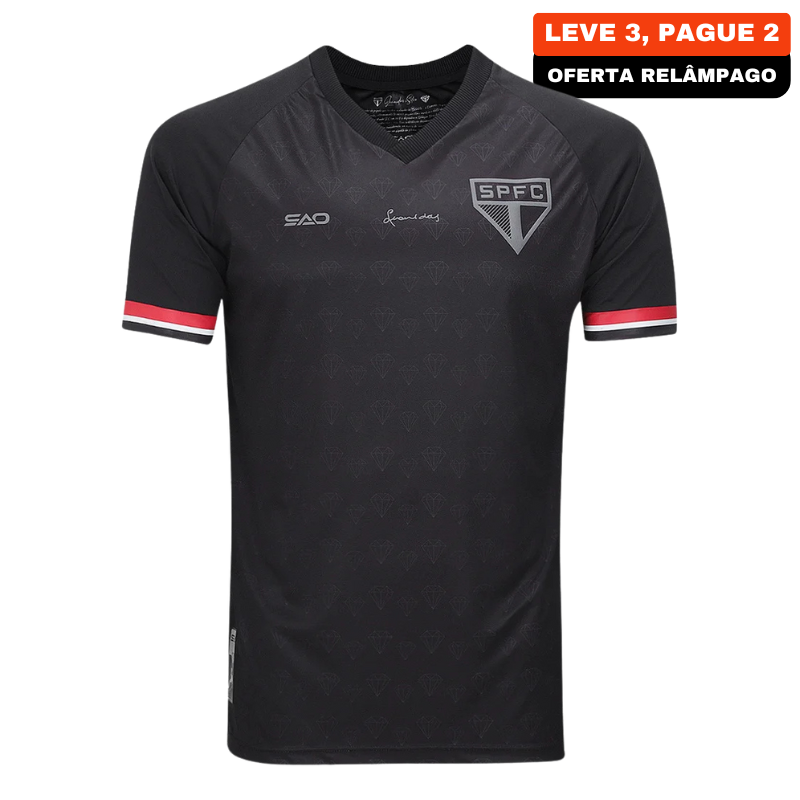 Camisa São Paulo Consciência Negra Masculina - Preto