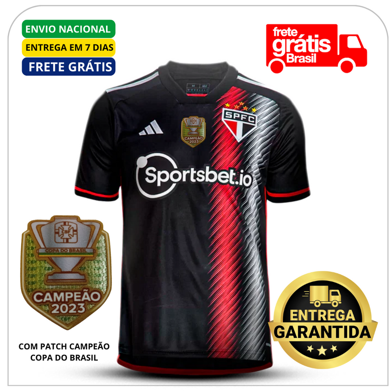 Camisa São Paulo ||| 23/24 com Patch Campeão Copa do Brasil + Frete Grátis