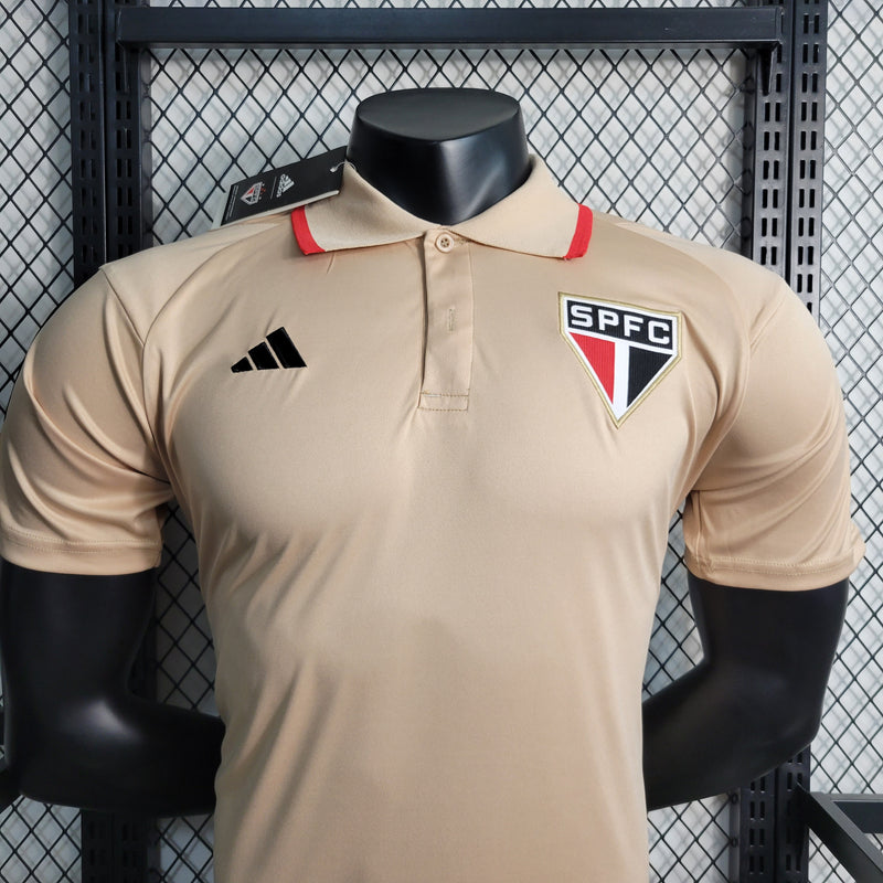 Camisa Polo São Paulo 2023 Bege