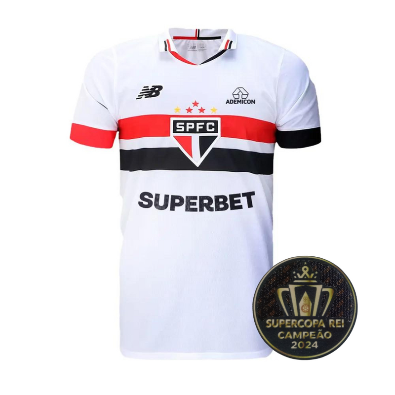 Camisa do São Paulo 24/25 com Personalização + Patch Supercopa Rei 2024 Grátis