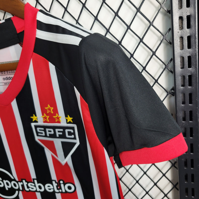 Conjunto São Paulo Infantil Segundo Uniforme (Calção + Camisa) 23/24