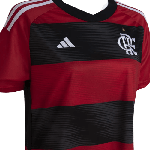 Camisa Flamengo Home 23/24 Feminina - Preta e Vermelha