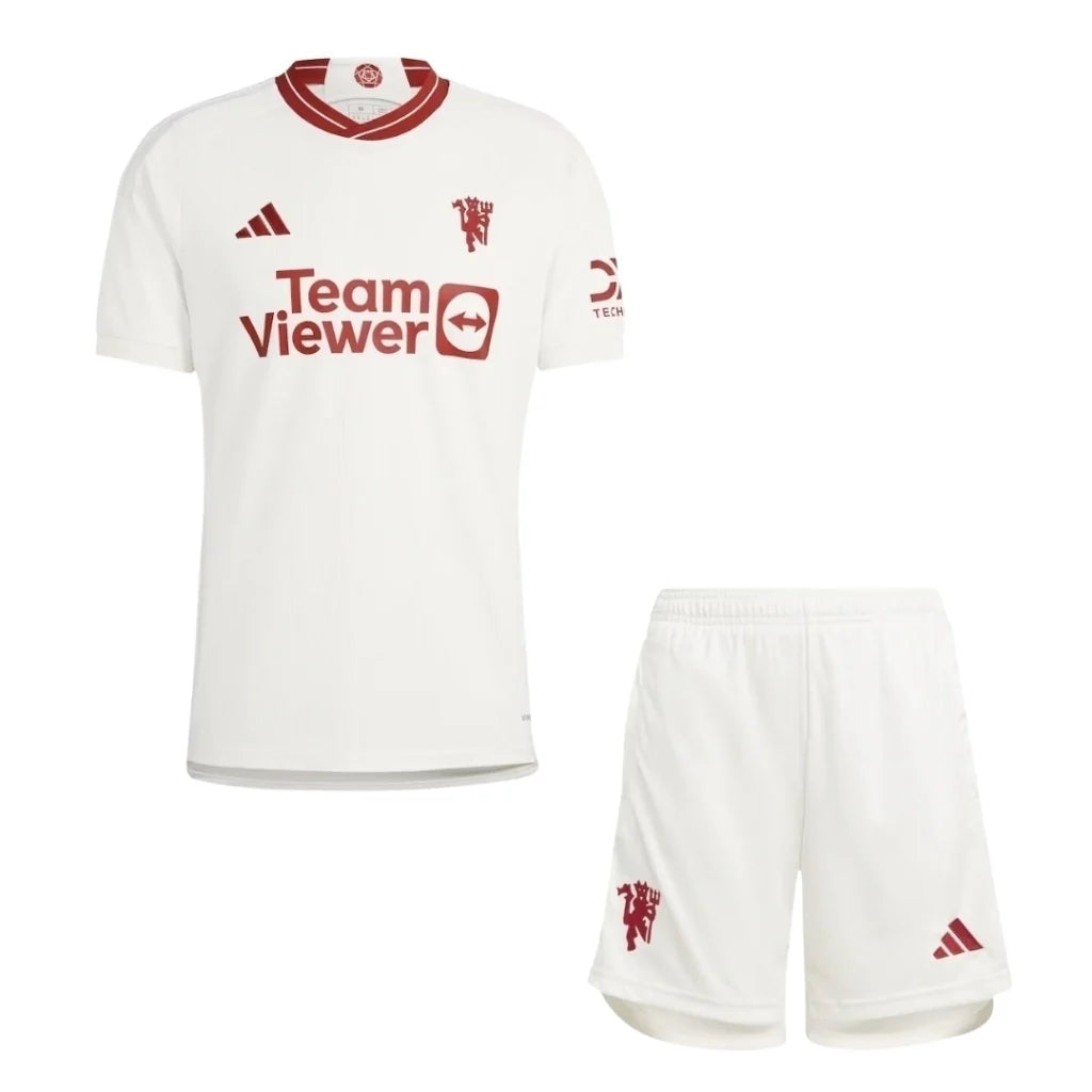 Conjunto Infantil Manchester United III 23/24 - Branco